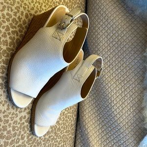 White wedge Via Spiga heels.